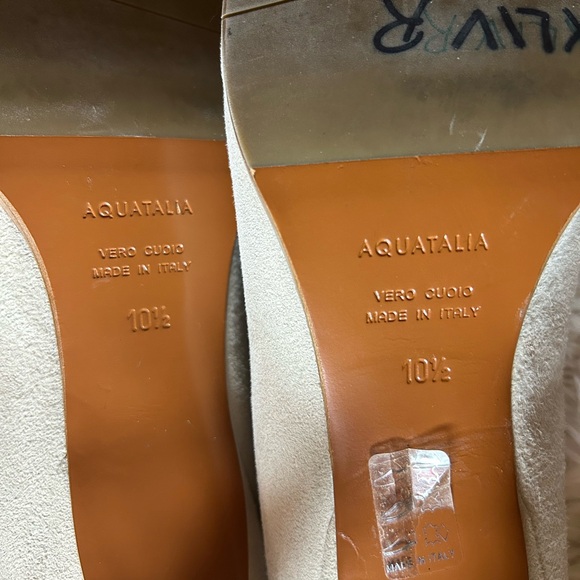 Aquatalia Suede Pointed-Toe Mules – Neutral | Size 10.5 | - Picture 5 of 5